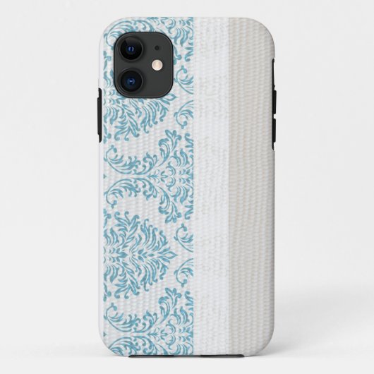ブルーフィリグリーダマスクモノグラムIPHONE 5ケース Case-Mate iPhoneケース (裏面)