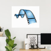 ブルーフィルムストリップ ポスター (ホームオフィス)