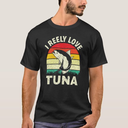 ブルーフィンとキハダマグロの釣りが大好き Tシャツ (正面)