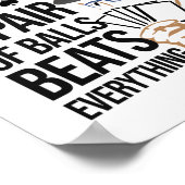 ブルーフィングアオブボールビートトランプのポーカーカジノ ポスター (角)