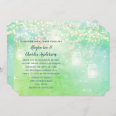 ブルーフェアユータリーウッドシーファームハウスメイスンジャー結婚ズ 招待状 (正面/裏面)