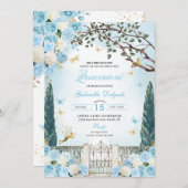 ブルーフェアリーエンチャントガーデンキンセアニェラ 招待状 (正面/裏面)