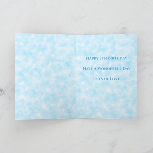 ブルーフェアリーシスター7誕生日 カード (内部)