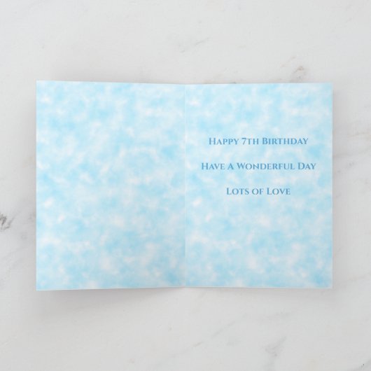 ブルーフェアリードーターセブン誕生日 カード (内部)