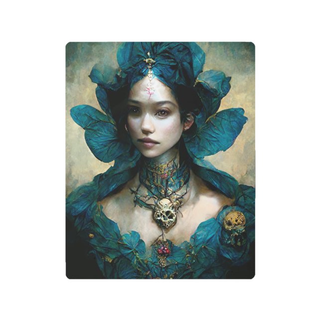 ブルーフェアリーファンタジーアートメタルプリント メタルプリント (正面)