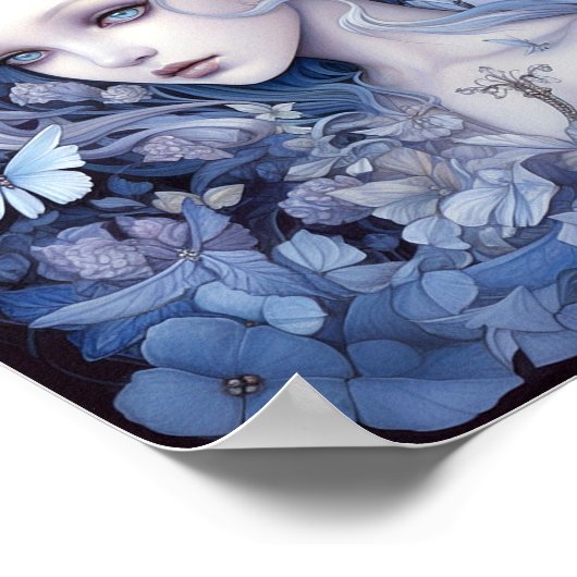 ブルーフェアリーファンタジーアート ポスター (角)