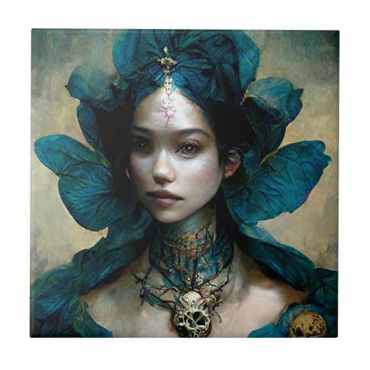 ブルーフェアリーファンタジーセラミックタイル タイル (正面)