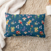 ブルーフェアリーマッシュルームハウスをテーマ ランバークッション (ブランケット)