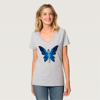 ブルーフェアリー レディース Hanes Nano VネックTシャツ Tシャツ