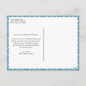 ブルーフェア島ウィンターニットパターンフォトクリスマス シーズンポストカード (裏面)