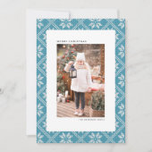 ブルーフェア島ニット模様フォトクリスマス シーズンカード (正面)