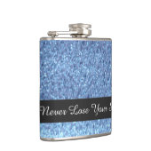 ブルーフェイクグリッターは輝きを失わない フラスク (右)