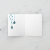 ブルーフェイクグリッタークリスマスオーナメント シーズンカード (内部)