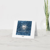 ブルーフェイクグリッターダイヤモンドハートスノーフレーク シーズンカード (裏面)