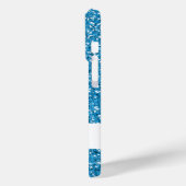 ブルーフェイクグリッターパターンの外観と名前をカスタムする Case-Mate iPhoneケース (裏面 / 左)