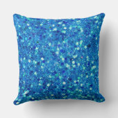 ブルーフェイクグリッター枕 クッション (裏面)