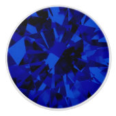 ブルーフェイクサファイアプリントセラミックラウンドプル セラミックノブ (正面)