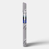 ブルーフェイクシルバーダイヤモンドプレートiPad Mini ケース Case-Mate iPhoneケース (裏面 / 左)