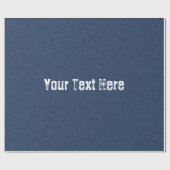 ブルーフェイクジーンズデニムカスタム文字ラッピング紙 ラッピングペーパー (フラット)