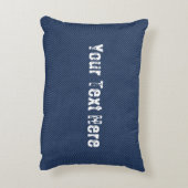 ブルーフェイクジーンズ生地カスタム文字アクセント枕 アクセントクッション (裏面(縦))