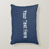 ブルーフェイクジーンズ生地カスタム文字アクセント枕 アクセントクッション (正面(垂直))