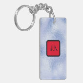 ブルーフェイクスエードライターアクリルキーチェーン キーホルダー (正面左)