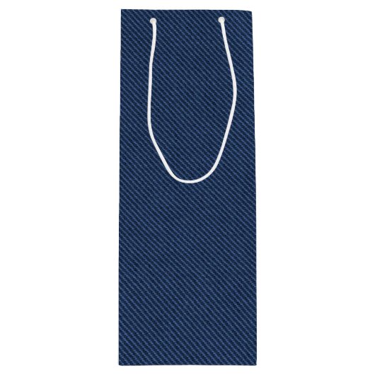 ブルーフェイクデニム抱き枕 ワインギフトバッグ (正面)