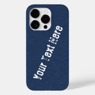 ブルーフェイクデニムiPhoneケースとカスタム文字 Case-Mate iPhone 14 Proケース