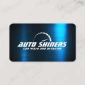 ブルーフェイクメタル・シャイン・ビジネス・カード 名刺 (正面)