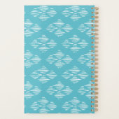 ブルーフェイク金ゴールドとホワイトフォトコラージュ プランナー手帳 (裏面)