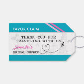 ブルーフェイスクレームブライダルシャワー ギフトタグ (正面(横))