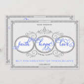 ブルーフェイスホープラブ結婚式招待状 招待状 (正面/裏面)