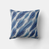 ブルーフェザーパターンアートプリント クッション (裏面)