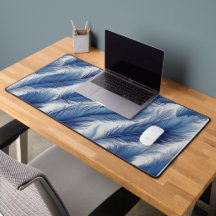 ブルーフェザーパターンアートプリント