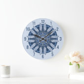 ブルーフェザーマンダラ ラージ壁時計 (ホーム)