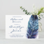 ブルーフェザー結婚のリハーサル招待状 招待状 (スタンド正面)