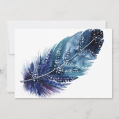 ブルーフェザー結婚式招待状 招待状 (裏面)