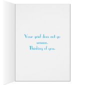 ブルーフェザー&バードツイン飛んでいるロス悔やみや弔慰 (内側 (右))