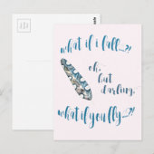 ブルーフェザー – 何もしの秋?感動的引用文 ポストカード (正面/裏面)