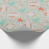 ブルーフェスティバルかわいらしクリスマスギフト包装紙 ラッピングペーパー (角)