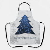 ブルーフェスティバルクリスマスツリーオールオーバープリントエプロン エプロン (正面)