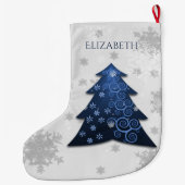 ブルーフェスティバルクリスマスツリーストッキング ラージクリスマスストッキング (裏面)