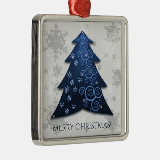 ブルーフェスティバルクリスマスツリーセラミックオーナメント メタルオーナメント (右)