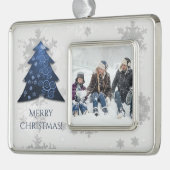 ブルーフェスティバルクリスマスツリーフレームオーナメント シルバープレートフレームオーナメント (左)