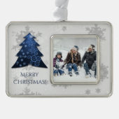 ブルーフェスティバルクリスマスツリーフレームオーナメント シルバープレートフレームオーナメント (正面)