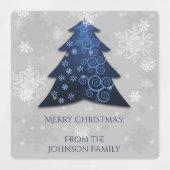 ブルーフェスティバルクリスマスツリーベーキングラベル ラベル (デザイン2)