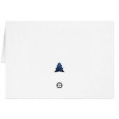 ブルーフェスティバルクリスマスツリーホリデーグリーティングカード (裏面横)