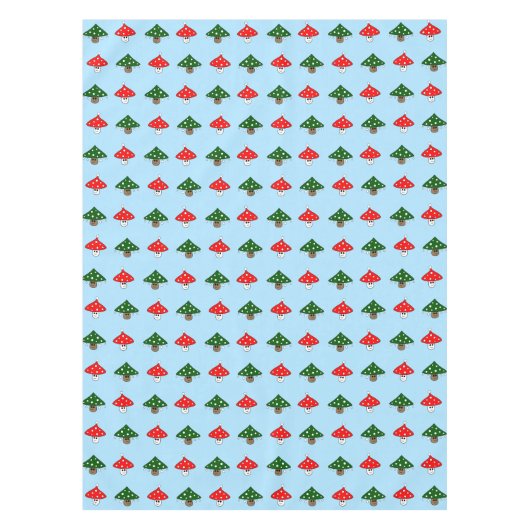 ブルーフェスティバルマッシュルームテーブルクロス テーブルクロス (正面)