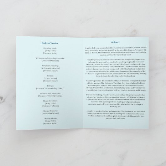 ブルーフエレガントァブリック死亡忌引サービス プログラム (内部)