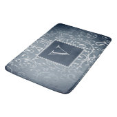 ブルーフエレガントリッシュモノグラムバスマット バスマット (アングル)